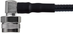 N Male Right Angle connector on SPF-250 cable